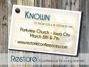 RESTORE flyer